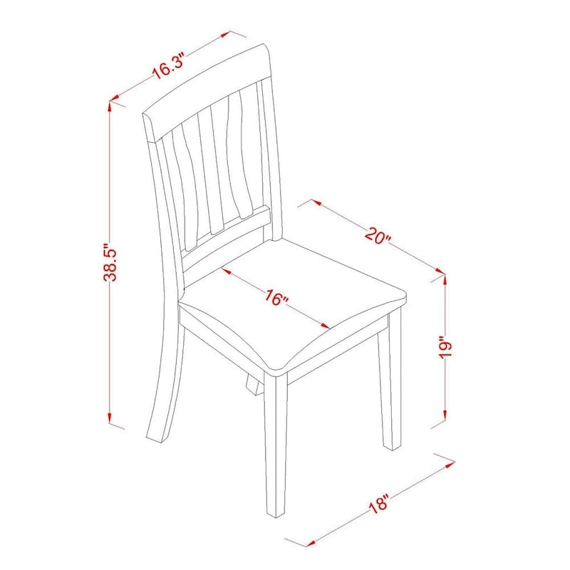 East West Furniture Set da 5 Pezzi per Sala da Pranzo, Include un Tavolo Rotondo in Legno e 4 Sedie da Cucina, Quercia (Opzioni Seduta)