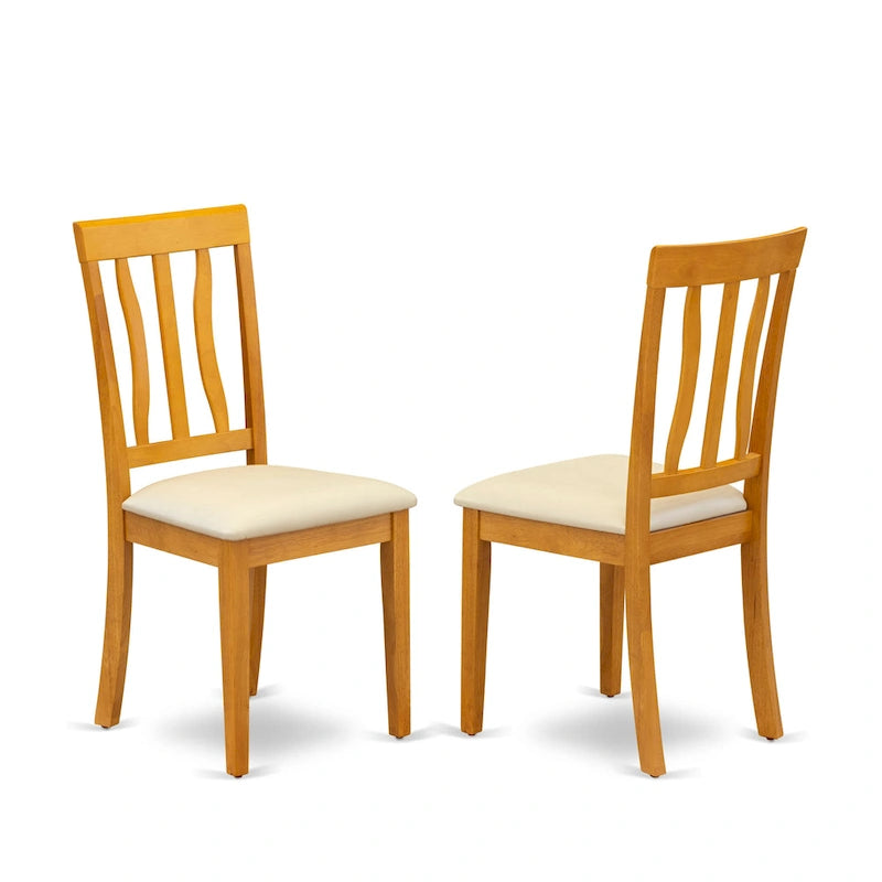 East West Furniture Set da 5 Pezzi per Sala da Pranzo, Include un Tavolo Rotondo in Legno e 4 Sedie da Cucina, Quercia (Opzioni Seduta)