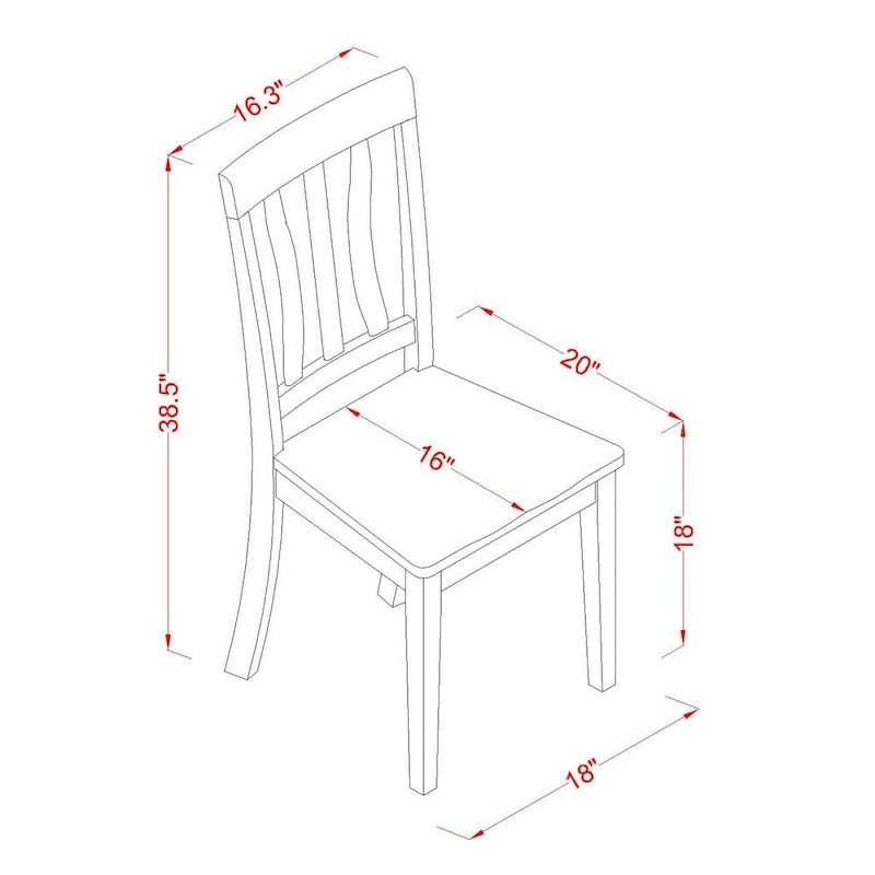East West Furniture Set da 5 Pezzi per Sala da Pranzo, Include un Tavolo Rotondo in Legno e 4 Sedie da Cucina, Quercia (Opzioni Seduta)
