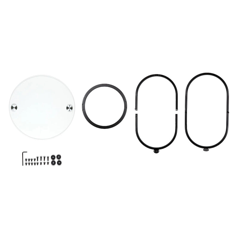 Tavolino rotondo Danya B Galaxy in vetro temperato