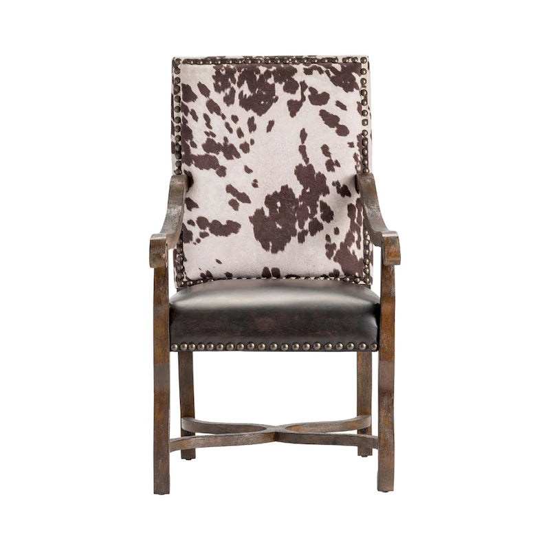 Poltrona in similpelle e finto pelo di mucca Mesquite Ranch - 30 x 24 x 42
