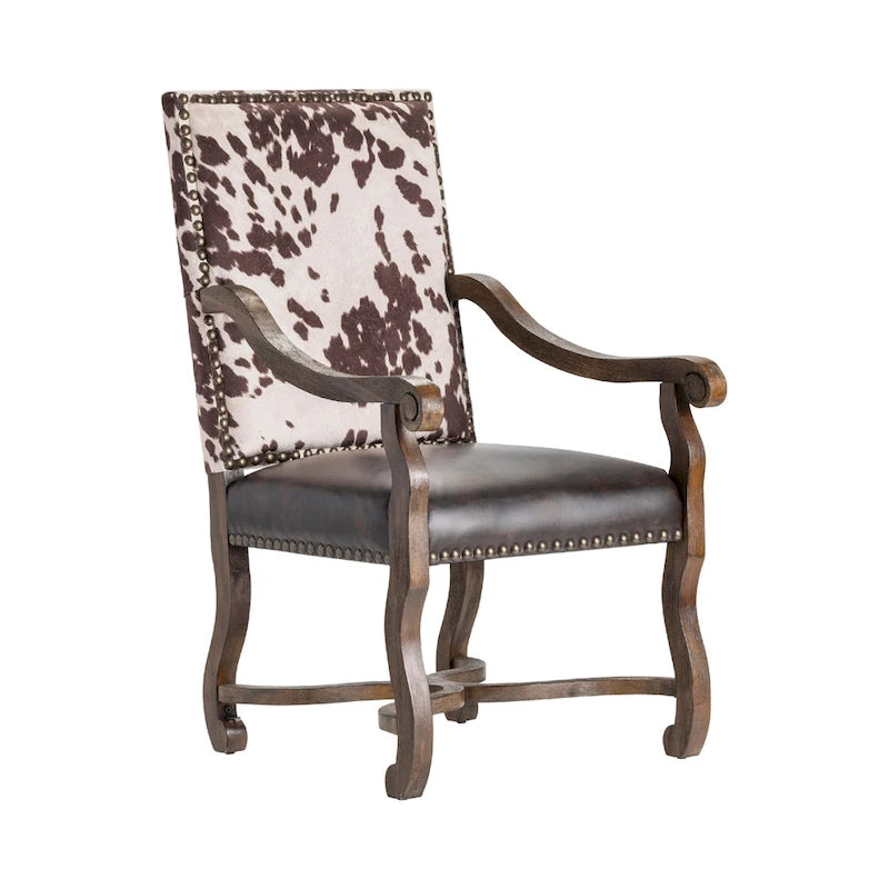Poltrona in similpelle e finto pelo di mucca Mesquite Ranch - 30 x 24 x 42
