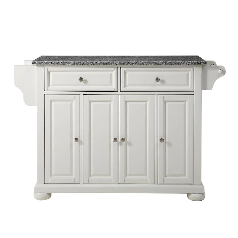 Crosley Alexandria, isola da cucina con top in granito massiccio, finitura bianca - 18p x 51,5l x 34a
