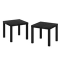 Furinno Classic Homey Tavolino Quadrato, Confezione da 2, Nero