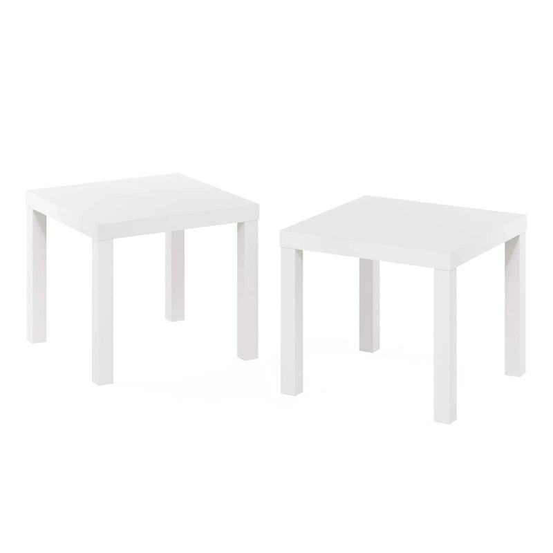 Furinno Classic Homey Tavolino Quadrato, Confezione da 2, Nero