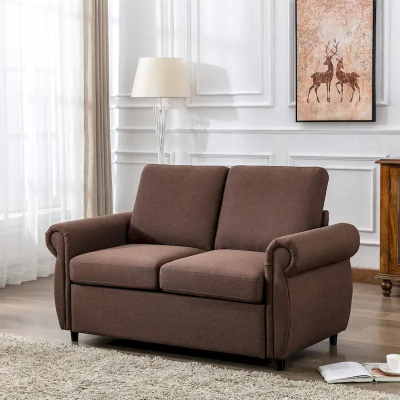Divano letto estraibile Merax Loveseat con materasso memory matrimoniale