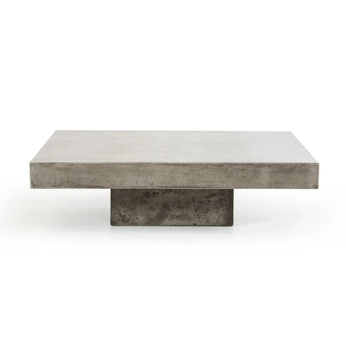 Table basse carrée moderne en béton gris 43 - 12 H x 43 L x 43 P