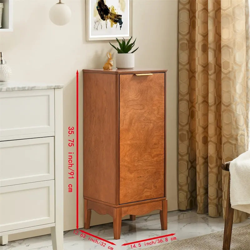 Mobile bagno portabiancheria con ripiani regolabili