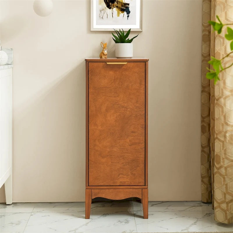 Mobile bagno portabiancheria con ripiani regolabili