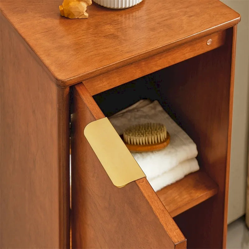 Mobile bagno portabiancheria con ripiani regolabili