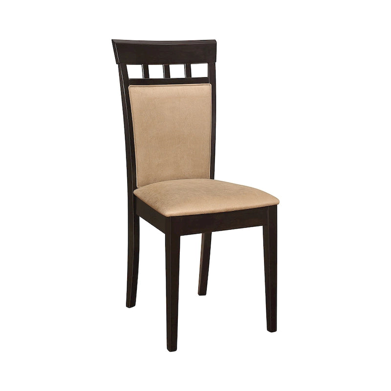 Sedie da pranzo imbottite Alencon Beige e Cappuccino (set da 6)
