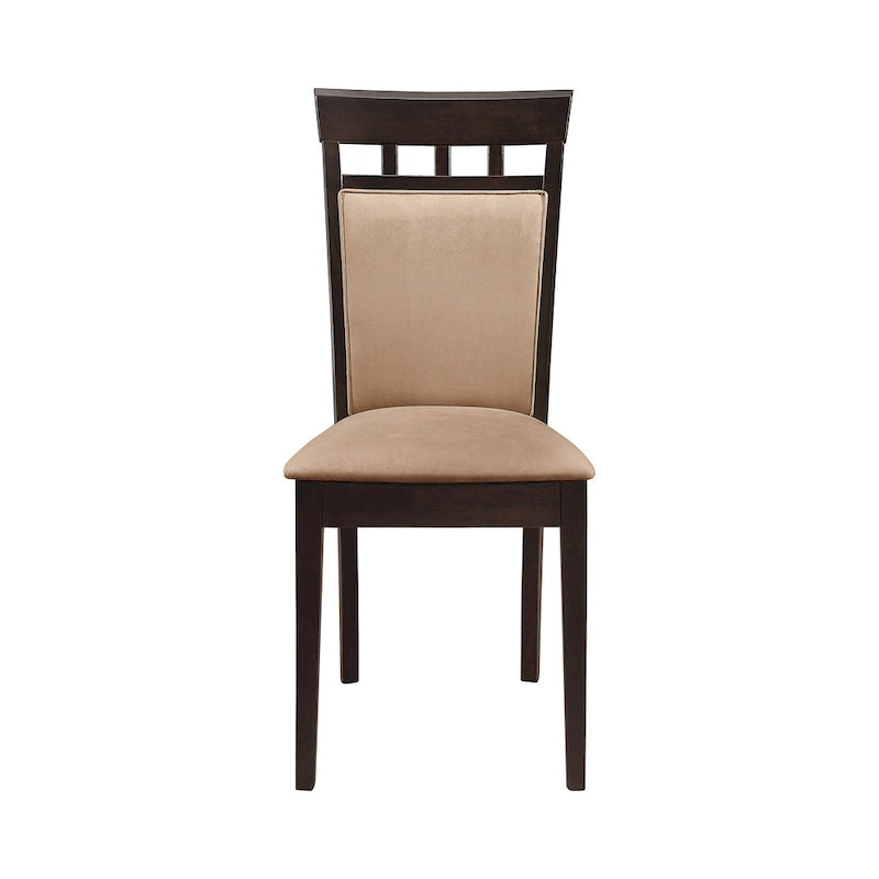 Sedie da pranzo imbottite Alencon Beige e Cappuccino (set da 6)