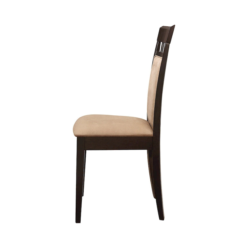 Sedie da pranzo imbottite Alencon Beige e Cappuccino (set da 6)