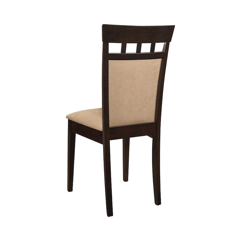Sedie da pranzo imbottite Alencon Beige e Cappuccino (set da 6)