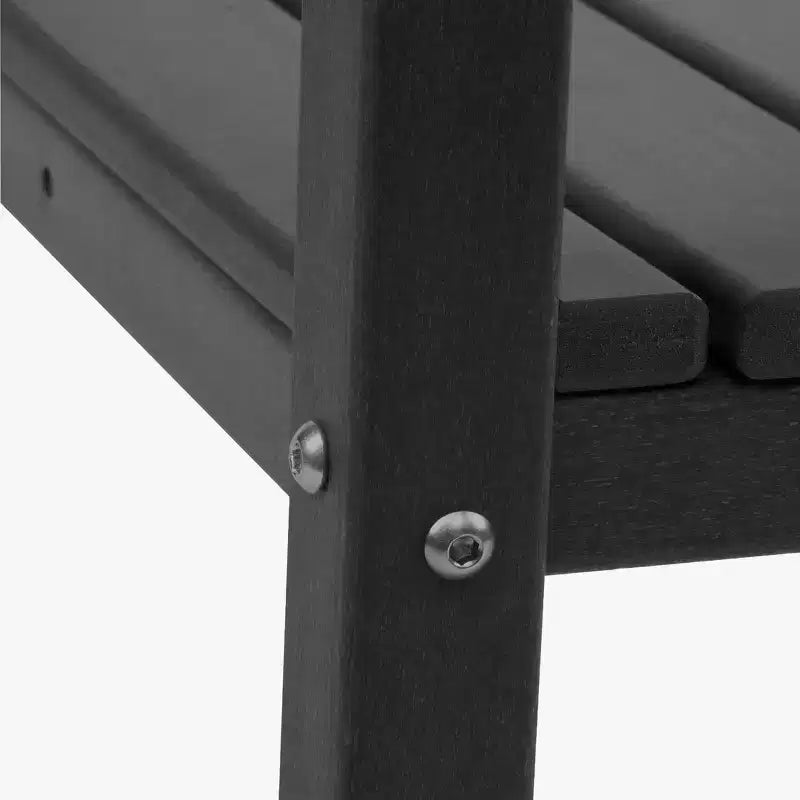 WestinTrends Malibu 36 Tavolino da esterno a due ripiani in HDPE resistente a tutte le stagioni
