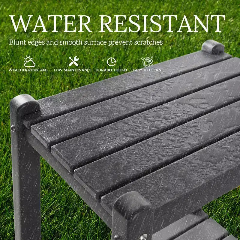 WestinTrends Malibu 36 Tavolino da esterno a due ripiani in HDPE resistente a tutte le stagioni