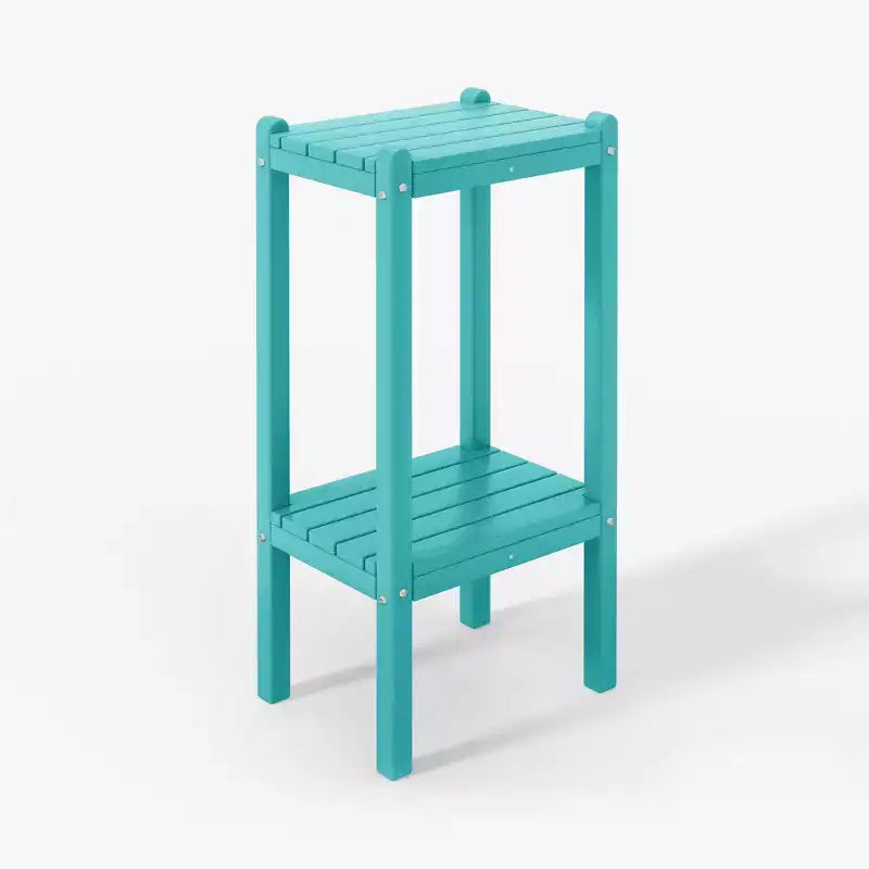 WestinTrends Malibu 36 Tavolino da esterno a due ripiani in HDPE resistente a tutte le stagioni