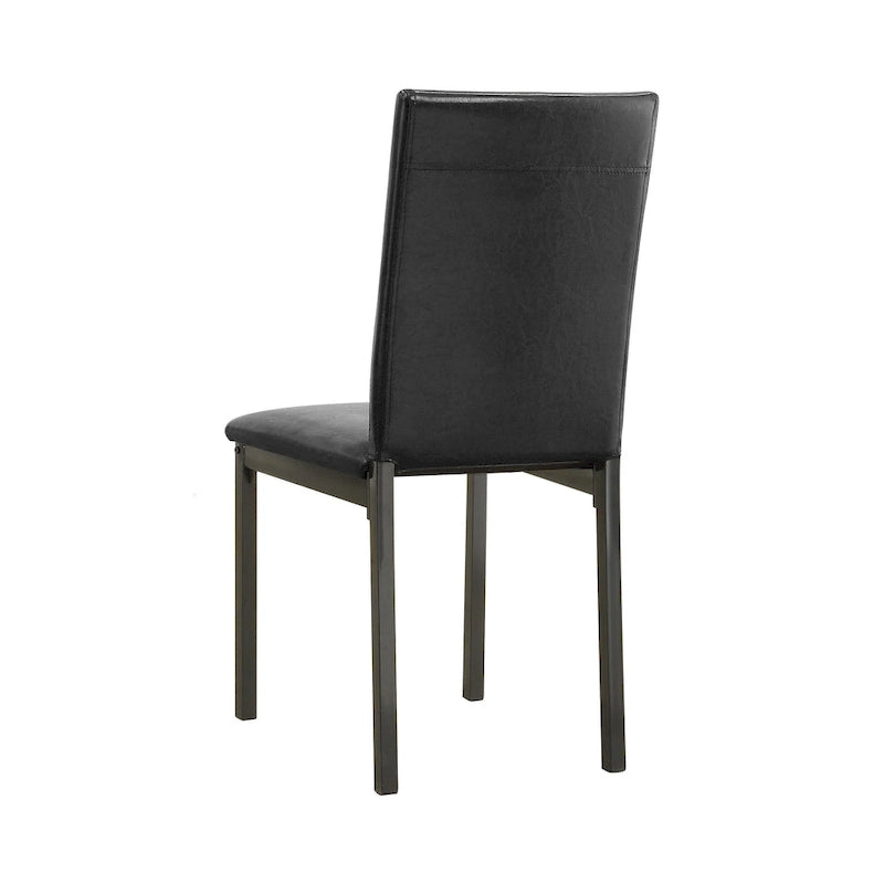 Sedie da pranzo Hadsten Black con tappezzeria (set da 6)