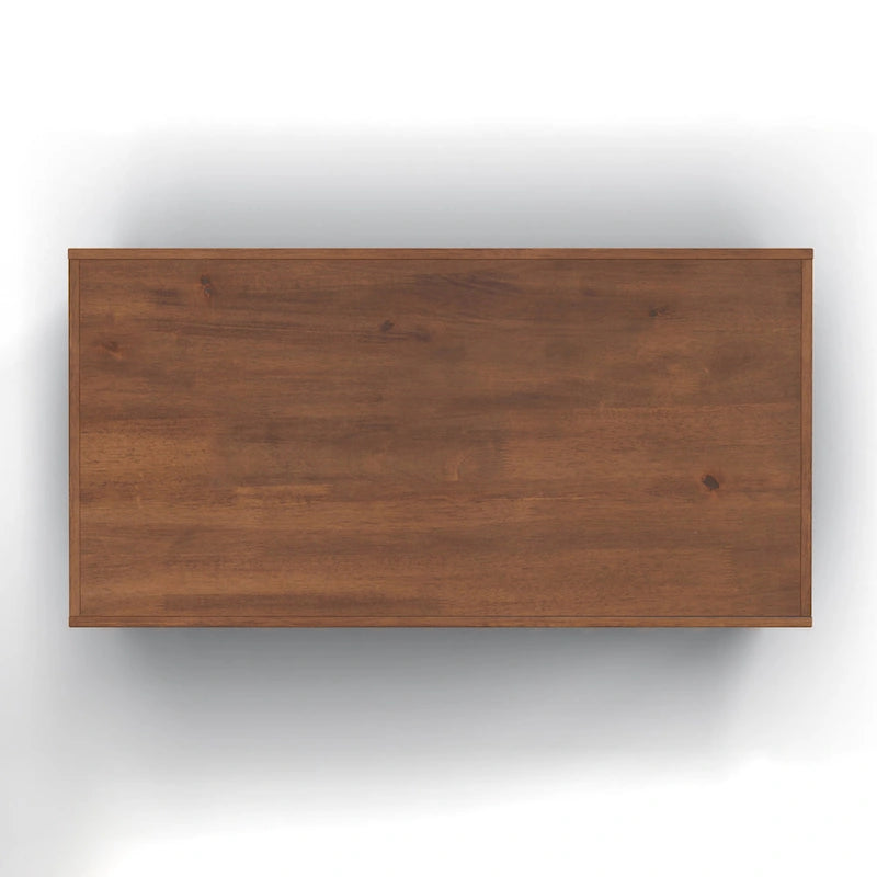 Tavolino Bridgevine Home Nantucket da 48 pollici, Nessun Montaggio Richiesto, Denim Blu e Whiskey