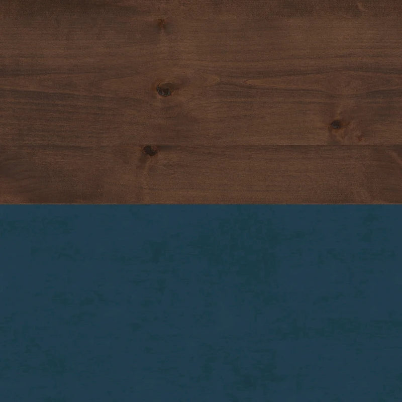 Tavolino Bridgevine Home Nantucket da 48 pollici, Nessun Montaggio Richiesto, Denim Blu e Whiskey
