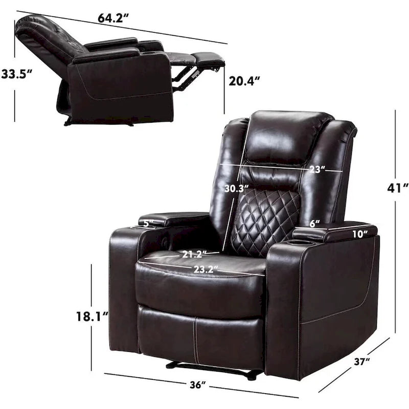 Poltrona reclinabile multifunzione Ebello per home theater