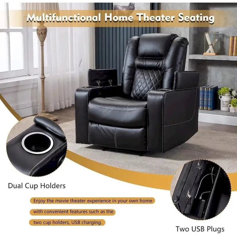 Poltrona reclinabile multifunzione Ebello per home theater