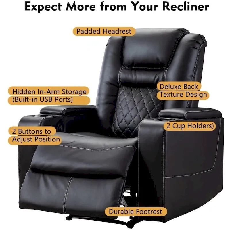 Poltrona reclinabile multifunzione Ebello per home theater