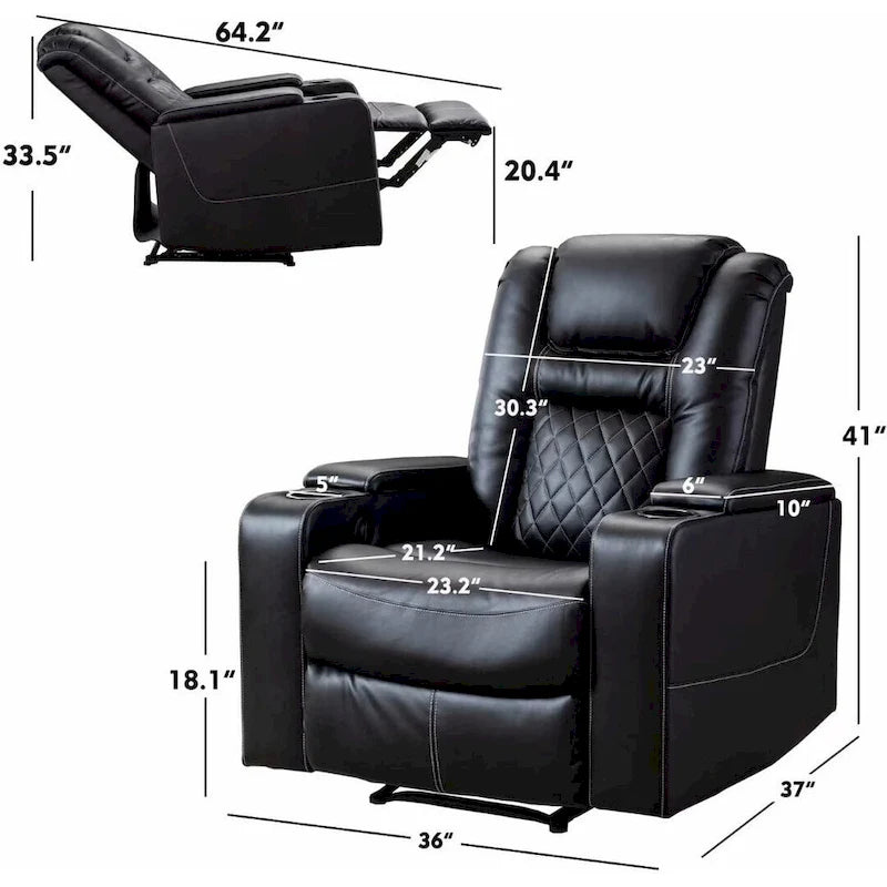Poltrona reclinabile multifunzione Ebello per home theater