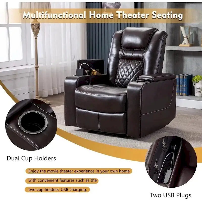 Poltrona reclinabile multifunzione Ebello per home theater