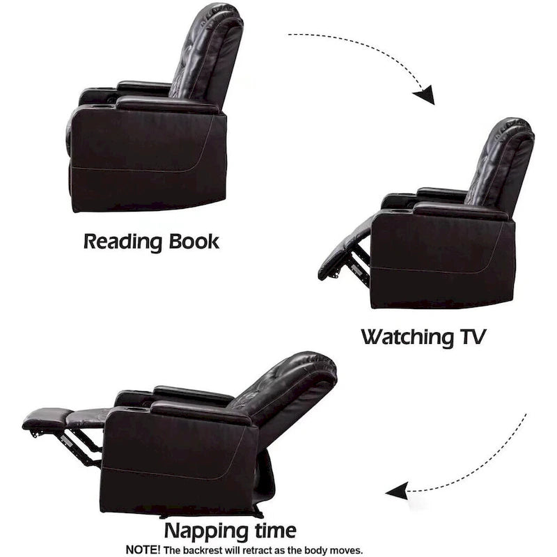 Poltrona reclinabile multifunzione Ebello per home theater