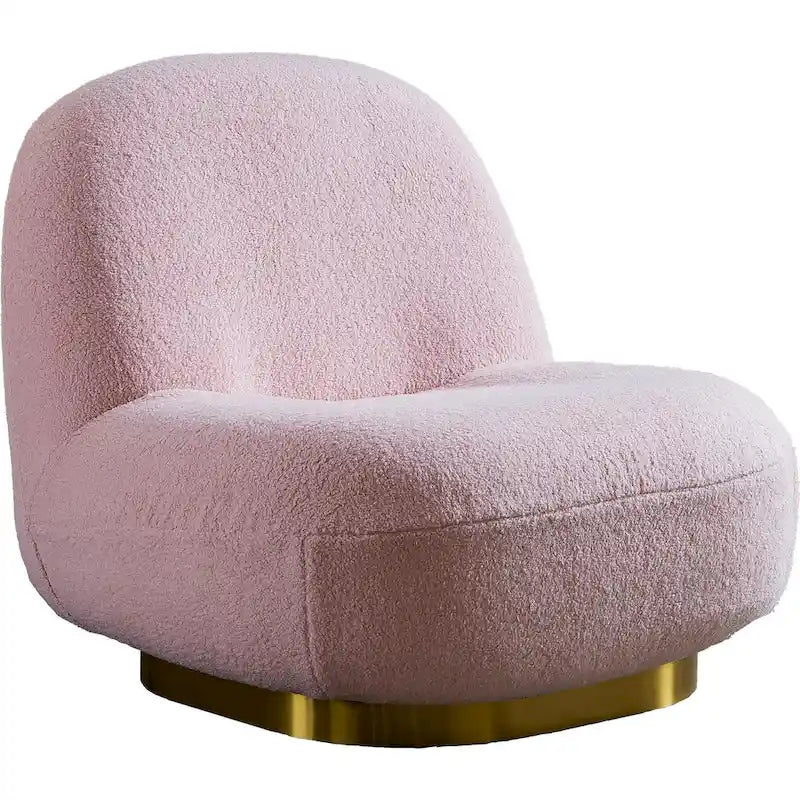 Poltrona girevole moderna in velluto