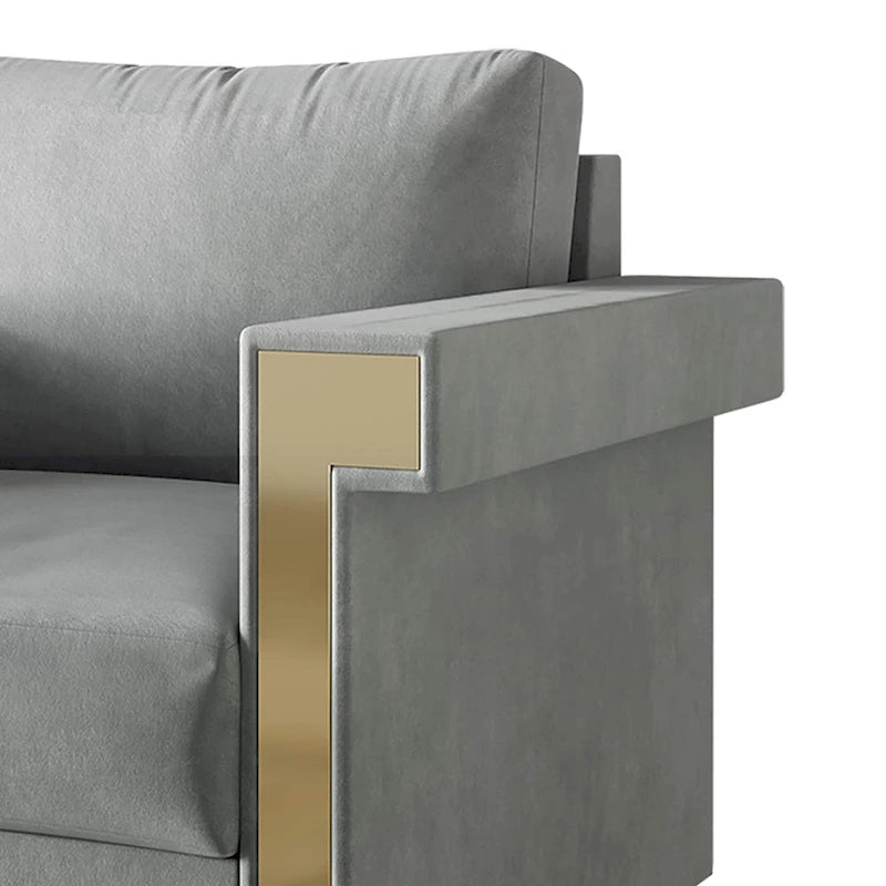 Poltrona con braccioli lussuosa in velluto CraftPorch