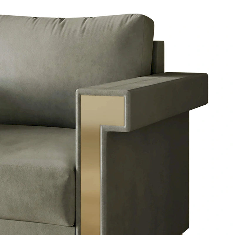 Poltrona con braccioli lussuosa in velluto CraftPorch