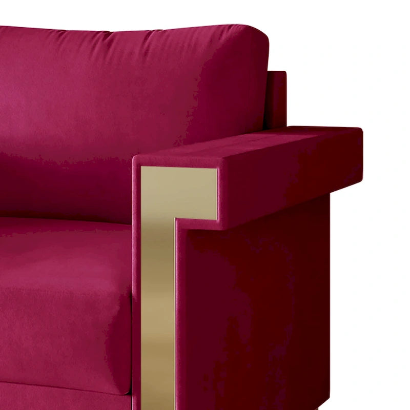 Poltrona con braccioli lussuosa in velluto CraftPorch