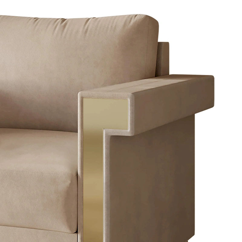 Poltrona con braccioli lussuosa in velluto CraftPorch