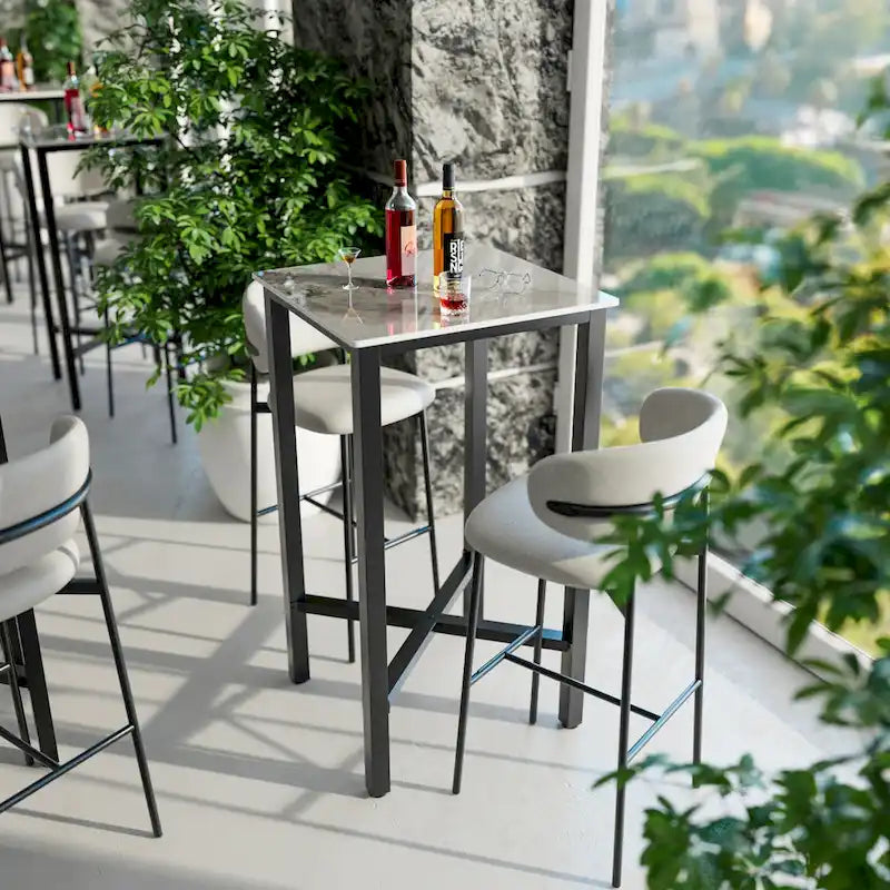 Tavolo da pranzo altezza bancone 41,4 - 27,55x27,55x41,4 pollici