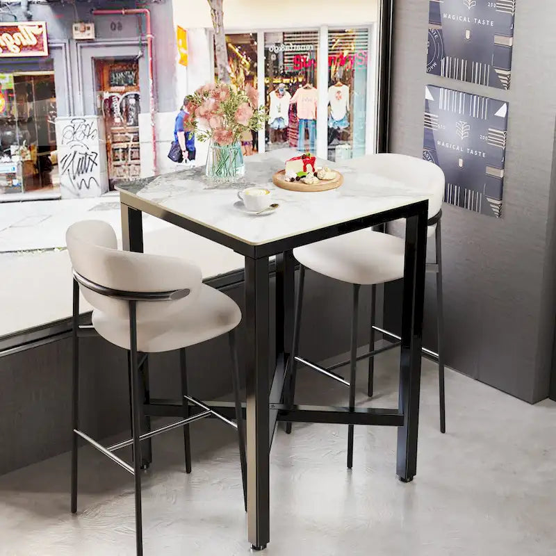 Tavolo da pranzo altezza bancone 41,4 - 27,55x27,55x41,4 pollici