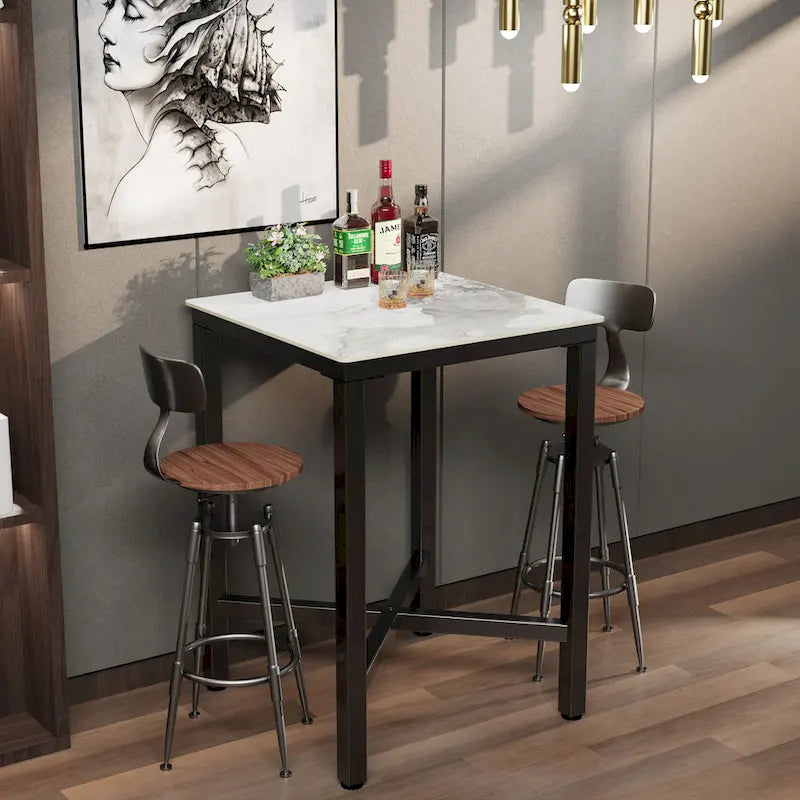 Tavolo da pranzo altezza bancone 41,4 - 27,55x27,55x41,4 pollici