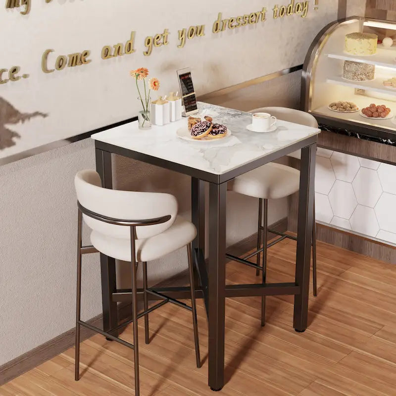 Tavolo da pranzo altezza bancone 41,4 - 27,55x27,55x41,4 pollici