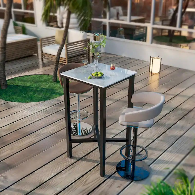 Tavolo da pranzo altezza bancone 41,4 - 27,55x27,55x41,4 pollici