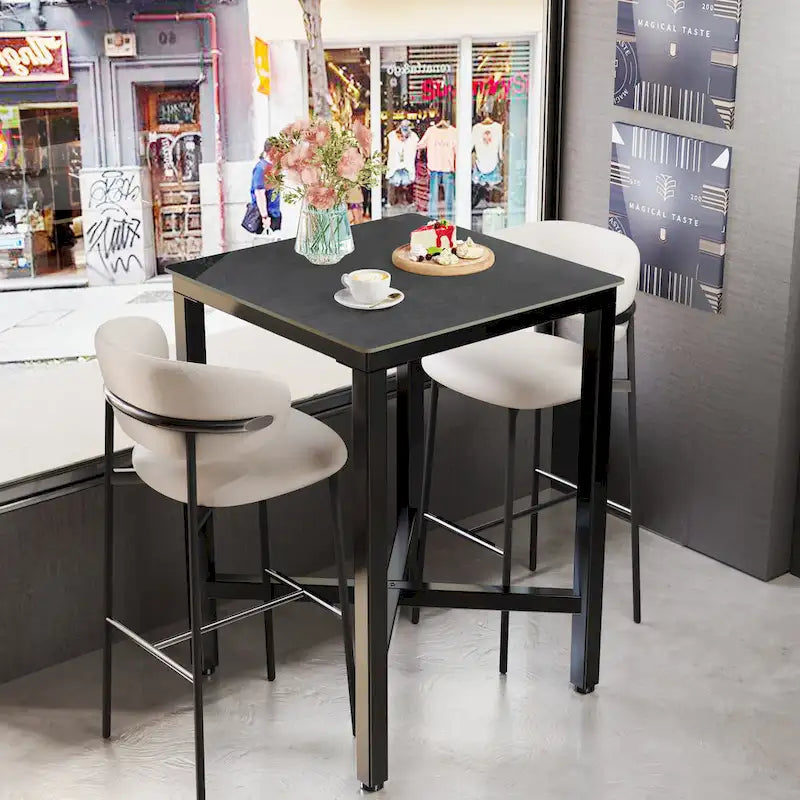 Tavolo da pranzo altezza bancone 41,4 - 27,55x27,55x41,4 pollici