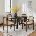 Sedia da Pranzo Antoine Modern Ratten con Schienale e Cuscino Rimovibile di HULALA HOME