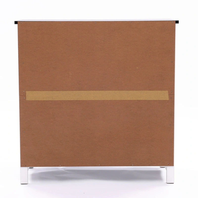 Mobile contenitore da bagno a 2 ante in MDF bianco con ripiano regolabile - 32,3 A x 31,5 L x 14,6 P