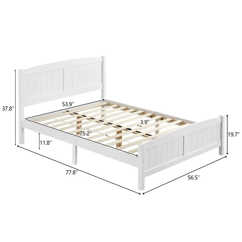Struttura letto matrimoniale in pino