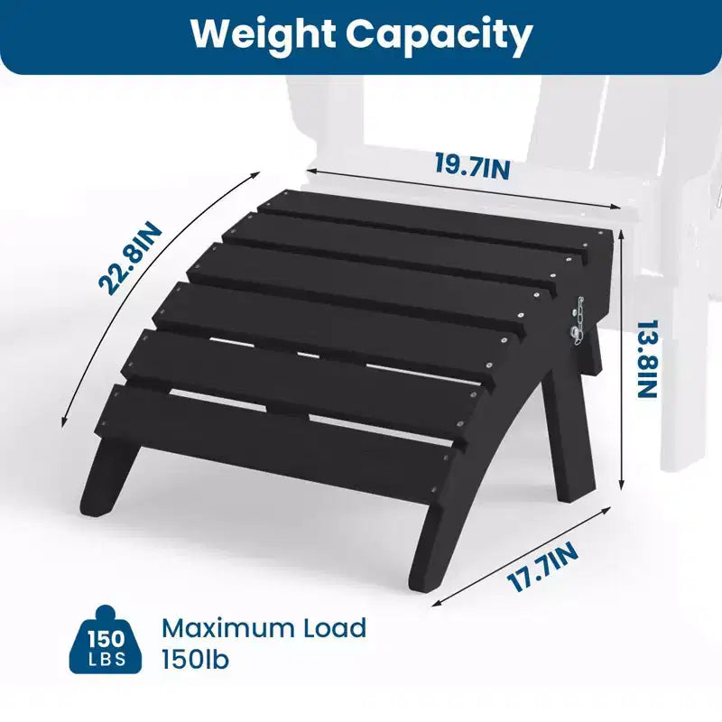 Hyleory HDPE Repose-Pied Pliable d'extérieur pour Chaises Adirondack
