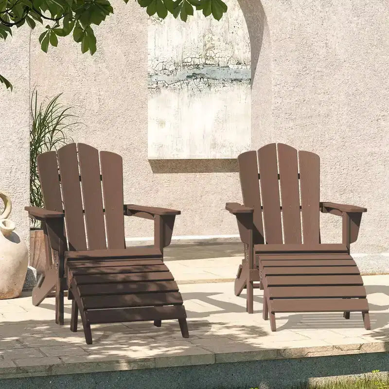 Hyleory HDPE Repose-Pied Pliable d'extérieur pour Chaises Adirondack