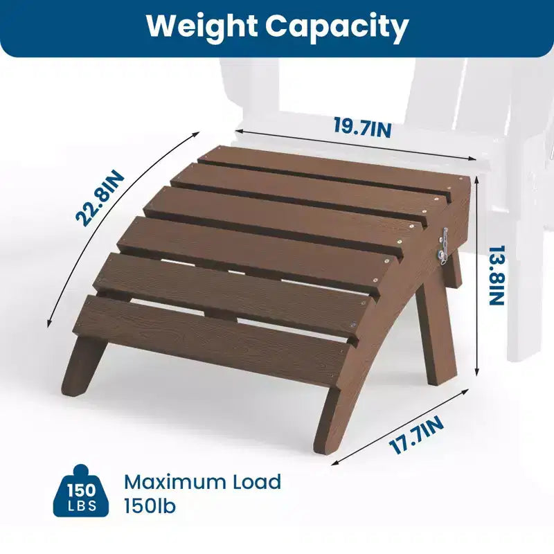 Hyleory HDPE Repose-Pied Pliable d'extérieur pour Chaises Adirondack