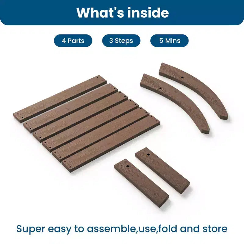Hyleory HDPE Repose-Pied Pliable d'extérieur pour Chaises Adirondack
