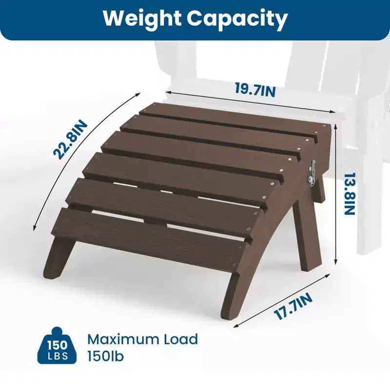 Hyleory HDPE Repose-Pied Pliable d'extérieur pour Chaises Adirondack