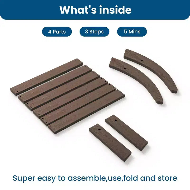 Hyleory HDPE Repose-Pied Pliable d'extérieur pour Chaises Adirondack